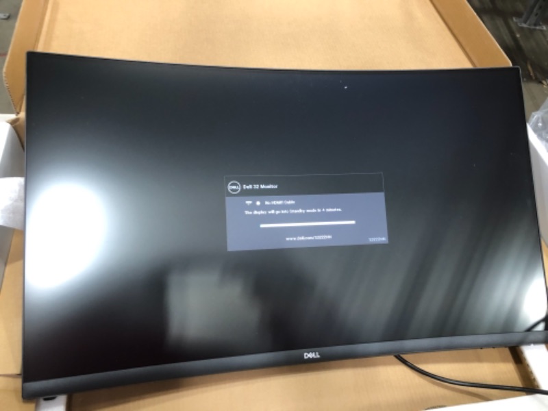 Photo 2 of Dell S3222HN 32-inch FHD 1920 x 1080 at 75Hz Curved Monitor, 1800R Curvature, 8ms Grey-to-Grey Response Time (Normal Mode), 16.7 Million Colors - Black
