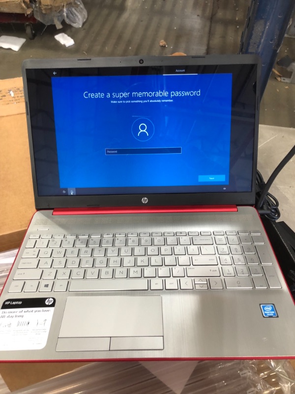 Photo 2 of 2020 HP 15.6" HD LED Display Laptop, Intel Pentium Gold 6405U Processor, 4GB DDR4 RAM, 128GB SSD, HDMI, Webcam, WI-FI, Windows 10 S, Scarlet Red
S/NCND0191RCK