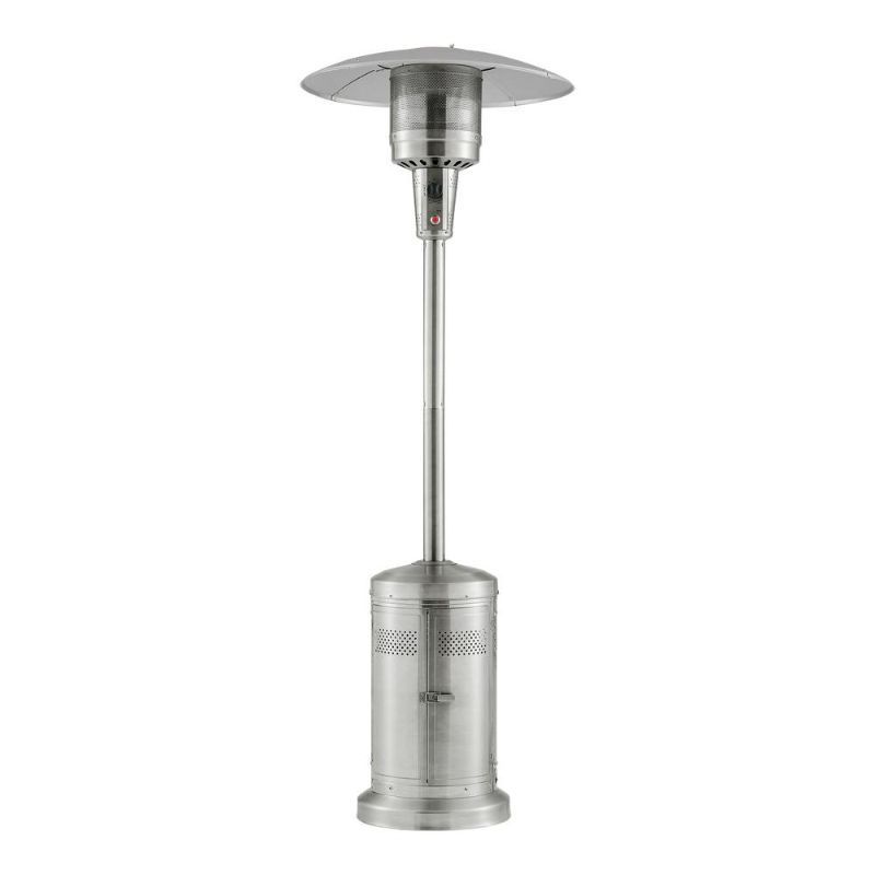 Photo 1 of Hampton Bay 48000 BTU Stainless Steel Patio Heater, Silver
