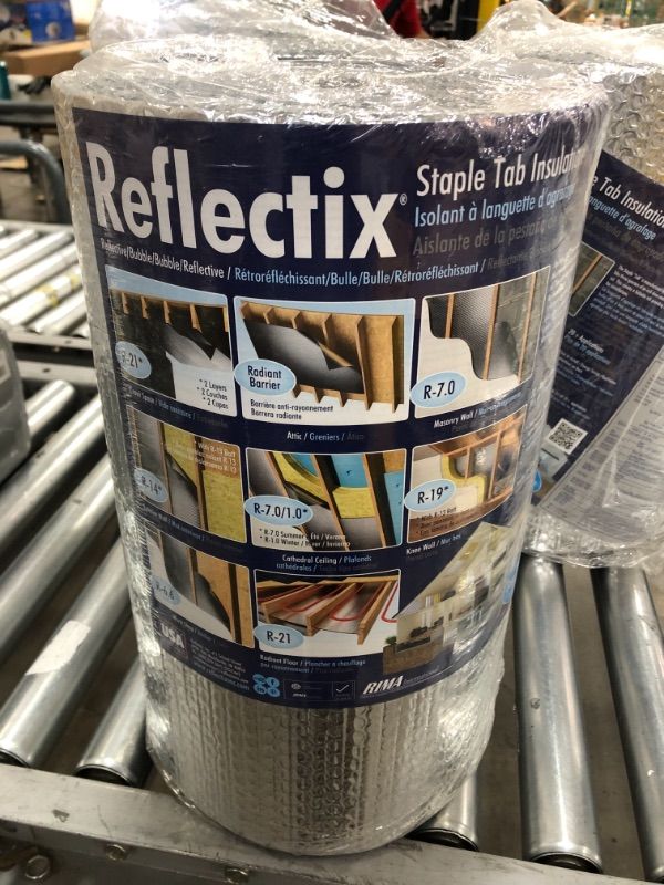 Photo 1 of 16 in. x 25 ft. Double Reflective Insulation Roll with Staple Tab Edge