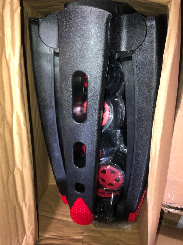 Photo 2 of *INCOMPLETE**DAMAGE SHOWN IN PICTURE*Respawn 110 Racing-Style Bonded Leather Gaming Chair, Red/Black