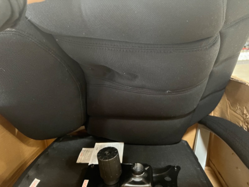 Photo 2 of INCOMPLETE MISSING ONE ARM AND HARDWARE** Flash Furniture HERCULES Series Big & Tall 500 lb. Rated Black Fabric Executive Swivel Ergonomic Office Chair with Arms
