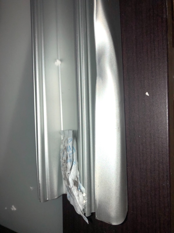 Photo 8 of **DAMAGE SHOWN IN PICTURE**
Reliabilt ReliaBilt Renin 48-in X 80-in Dark Brown Sliding Frosted Glass Door EU2290ESFGE048080
