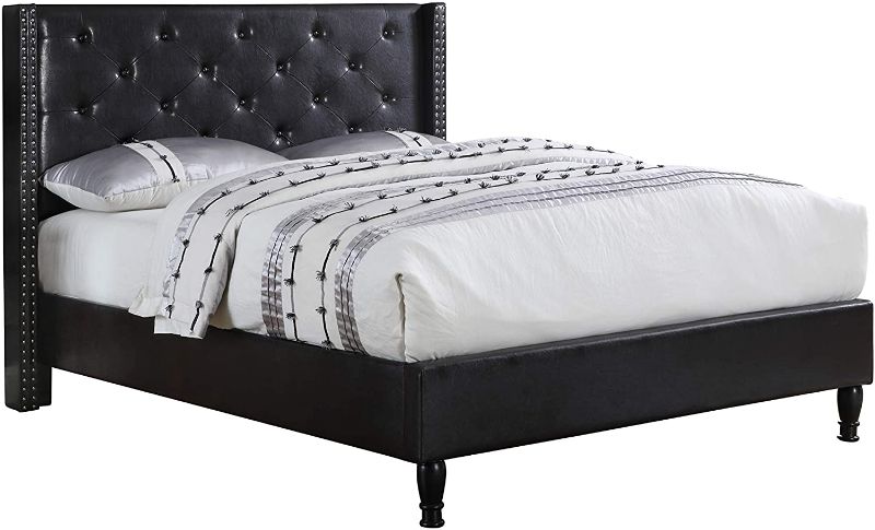 Photo 1 of ***HEAD BOARD ONLY*** Home Life Black furBed00007_Leather Full Platform
