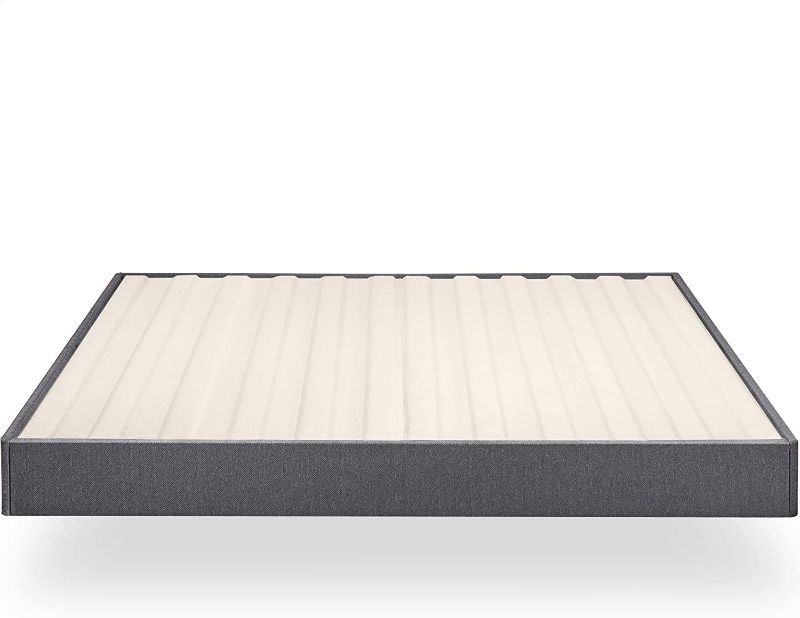 Photo 1 of ****INCOMPLETE, MISSING HARDWARE*** ZINUS Upholstered Metal Box Spring with Wood Slats / 7.5 Inch Mattress Foundation / Easy Assembly / Fabric Paneled Design, King
