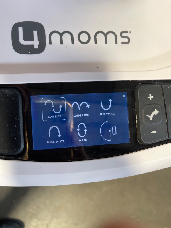 Photo 4 of ***TESTED, WORKS*** 4moms® mamaRoo 4 Multi-Motion™ Baby Swing, Bluetooth Baby Rocker with 5 Unique Motions, Cool Mesh Fabric, Grey
