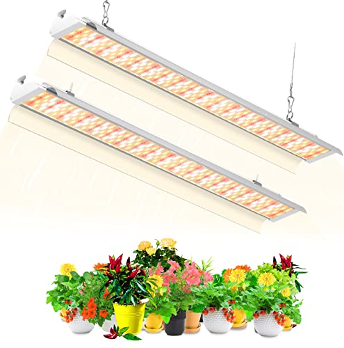 Photo 1 of SZHLUX Grow Light 4ft 140W (2×70W, 800W Equivalent) Super Bright Full Spectrum Sunlight Plant Light, LED Grow Light Strips, Grow Light Bulbs for Indo
