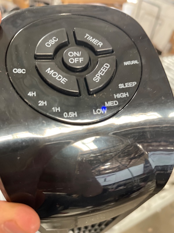 Photo 4 of ****MISSING REMOTE, BASE*** Antarctic Star Tower Fan Oscillating Fan Quiet Cooling Remote Control Powerful Standing 3 Speeds Wind Modes Bladeless Floor Fans Portable Bladeless Fan for Children Office kitchen Bedroon (Black)
