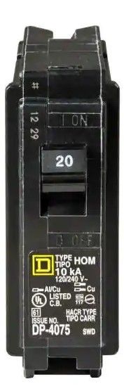 Photo 1 of ***PACK OF 6***Homeline 20 Amp Single-Pole Circuit Breaker
