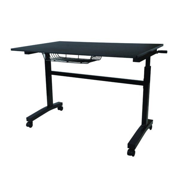 Photo 1 of ***INCOMPLETE, PARTS ONLY*** Atlantic 28-41" Height Adjustable Desk - Sit or Stand, with Rolling Casters, Black
