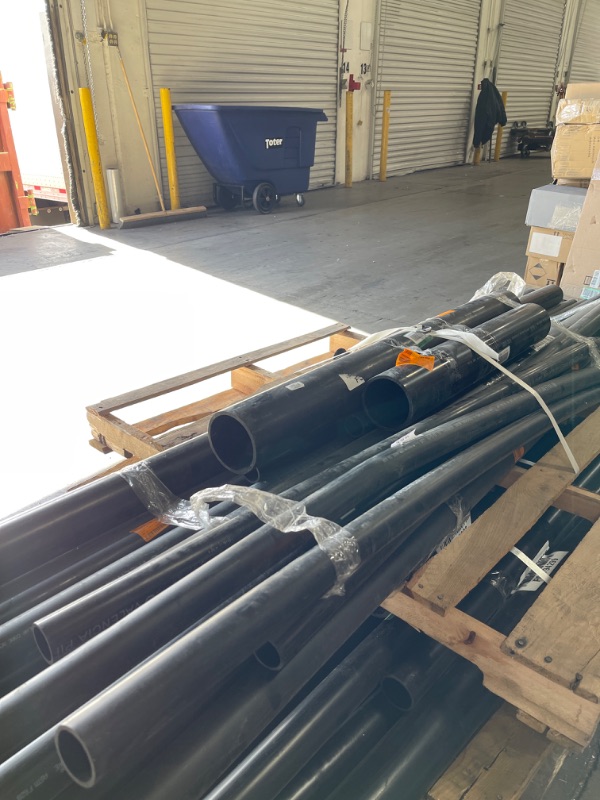 Photo 1 of  PALLET OF 17 VALENCIA PIPES, ASSORTED, LENGTHS, DIAMETERS