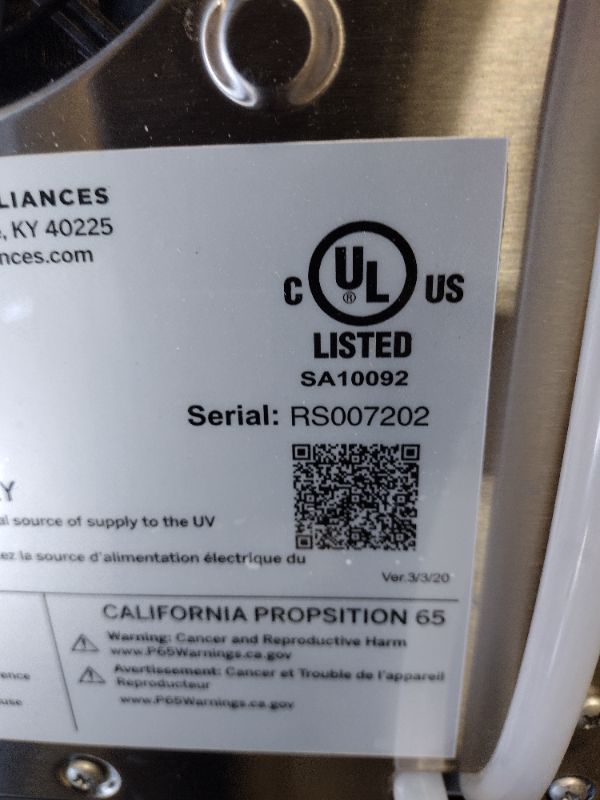 Photo 5 of GE Profile - Opal 2.0 24-lb. Portable Ice Maker with Nugget Ice Production, Side Tank and Built-in WiFi - Stainless Steel
