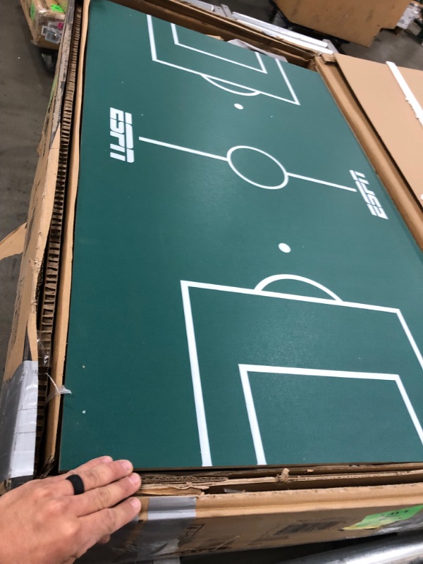 Photo 8 of (SCRATCHED; DAMAGED FIELD CORNER; PREV OPENED)
ESPN 56" Foosball Soccer Table, Accessories Included, Black/Red/Green
