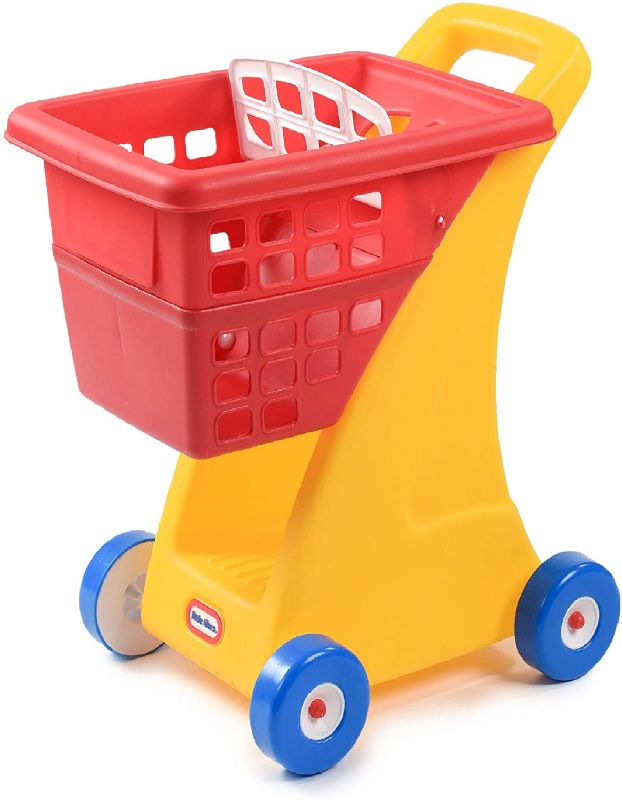 Photo 1 of (MISSING FRONT WHEELS)
Little Tikes Shopping Cart - Yellow/Red
