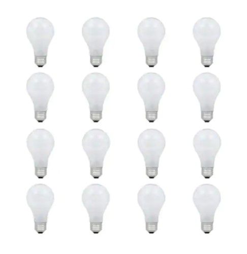 Photo 1 of EcoSmart
60-Watt Equivalent A19 Dimmable Eco-Incandescent Light Bulb Soft White (16-Pack)