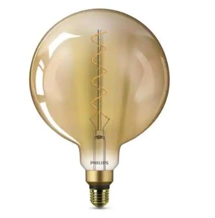 Photo 1 of Philips
40-Watt Equivalent G63 Dimmable Vintage Glass Edison LED Large Light Bulb Amber Warm White (2000K)
