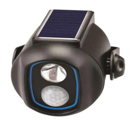 Photo 1 of Sensor Brite
Solar Powered Black Motion Activated Outdoor Integrated LED Flood Light with Spot Light Feature