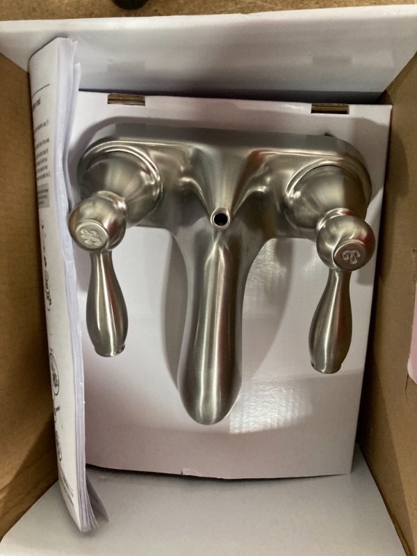 Photo 2 of 
Glacier Bay
Mandouri 4 in. Centerset 2-Handle Low-Arc Bathroom Faucet in Brushed Nickel