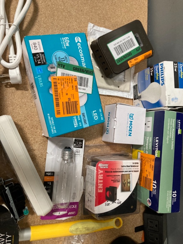 Photo 3 of **NON-REFUNDABLE** HOME DEPOT HOME IMPROVEMENT GOODS, ELECTRICAL  AND MISCELLANEOUS  BUNDLE; LIGHTBULBS, OUTLET COVERS, OUTLETS, DUSTER 