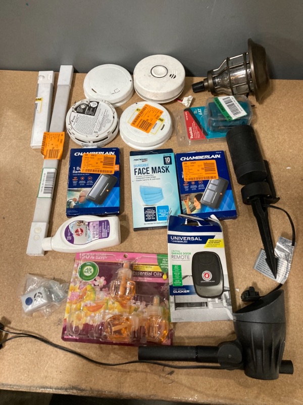 Photo 1 of **NON-REFUNDABLE** ASSORTMENT OF HOME IMPROVEMENT GOODS, ELECTRICAL AND MISCELLANEOUS  BUNDLE; WALK LIGHTS, SMOKE DETECTORS, GARAGE OPENERS,