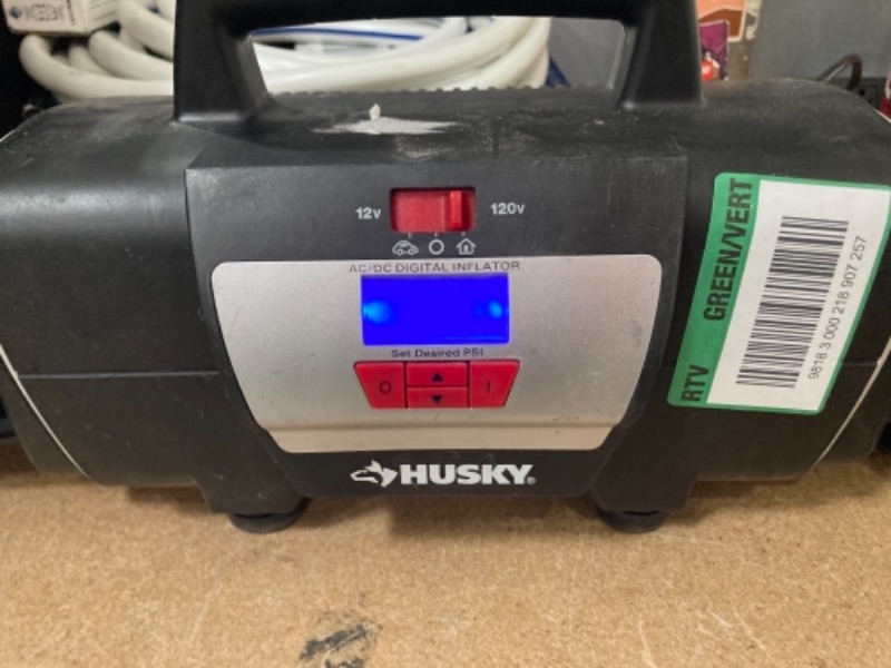 Photo 2 of 
Husky
12-Volt/120-Volt Home and Auto Inflator