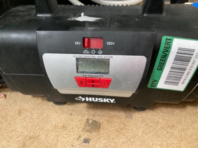 Photo 3 of 
Husky
12-Volt/120-Volt Home and Auto Inflator