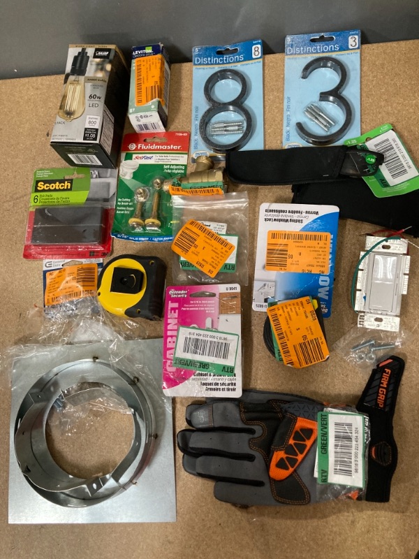 Photo 1 of **NON-REFUNDABLE** HOME DEPOT HOME GOODS, LIGHTBULBS, HINGES AND SWITCHES, TOOLS MISCELLANEOUS  BUNDLE
