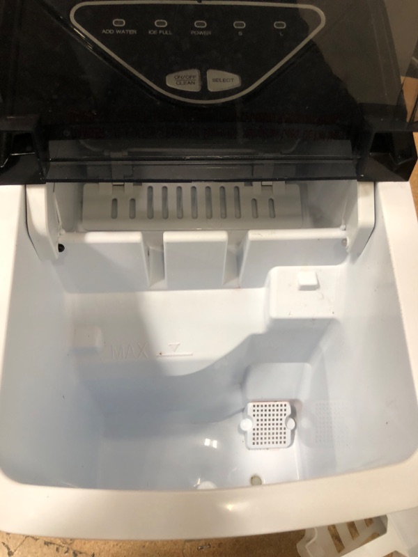 Photo 3 of ***PARTS ONLY** Silonn ice Maker Countertop, 9 Cubes Ready in 6 Mins, 26Ibs in 24Hrs, Self-Cleaning Ice Machine with Ice Scoop and Basket 