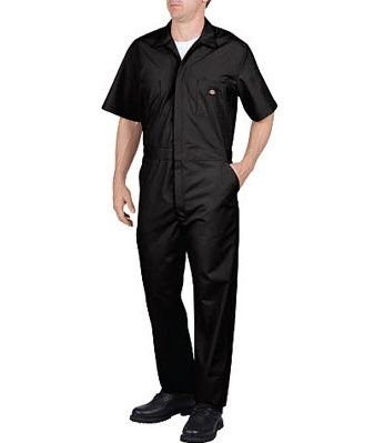 Photo 1 of Dickies Mens and Big Mens Short Sleeve Deluxe Poplin Coveralls, Size: Regular Men
