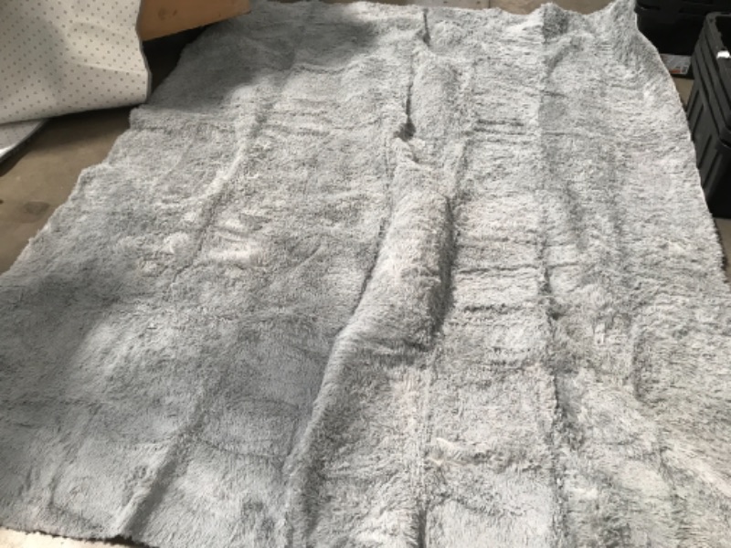 Photo 1 of 115" x 91" Gray Fluffy Blanket 