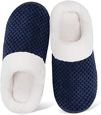 Photo 1 of Women's Memory Foam Slippers Comfort Wool-Like Plush Fleece Lined House Shoes for Indoor & Outdoor
