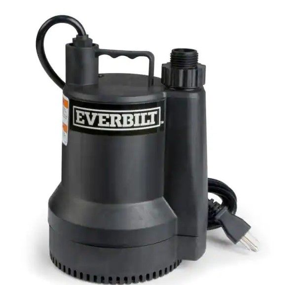 Photo 1 of Everbilt
1/6 HP Plastic Submersible Utility Pump