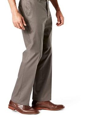 Photo 1 of Dockers Men's Straight Fit Signature Lux Cotton Stretch Khaki Pant-Creased 32x34