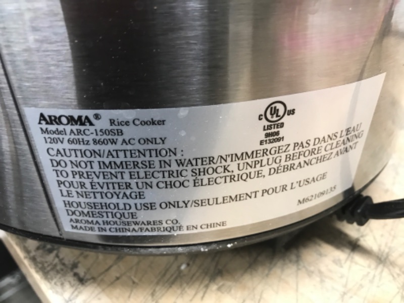 Photo 4 of Aroma Housewares 20 Cup Cooked (10 cup uncooked) Digital Rice Cooker, Slow Cooker, Food Steamer, SS Exterior (ARC-150SB),Black
