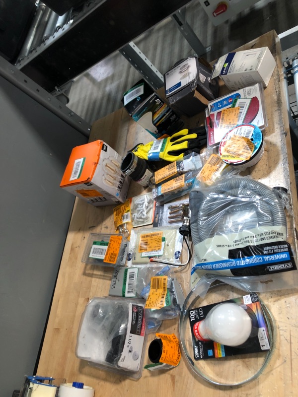 Photo 1 of **NOT REFUNDABLE** BUNDLE OF ASSORTED MISC HOME DEPOT GOODS, TOOLS AND HARDWARE , ELECTRICAL AND PLUMBING ITEMS
