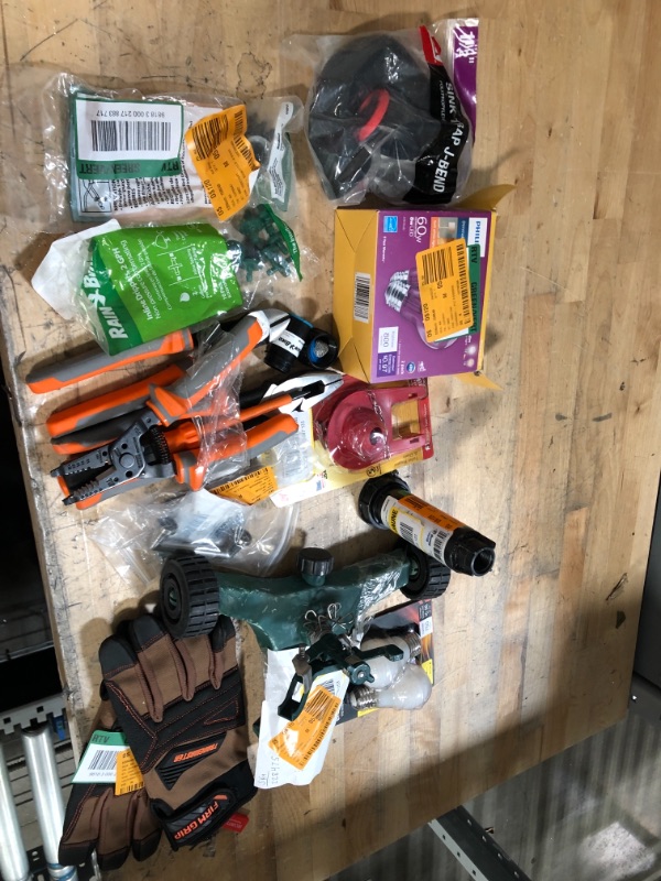 Photo 1 of **NOT REFUNDABLE** BUNDLE OF ASSORTED MISC HOME DEPOT GOODS, TOOLS AND HARDWARE , ELECTRICAL, GARDENING AND PLUMBING ITEMS
