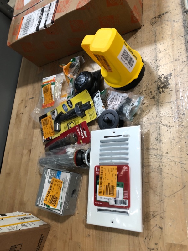 Photo 1 of **NOT REFUNDABLE** BUNDLE OF ASSORTED MISC HOME DEPOT GOODS, TOOLS AND HARDWARE , ELECTRICAL, GARDENING AND PLUMBING ITEMS
