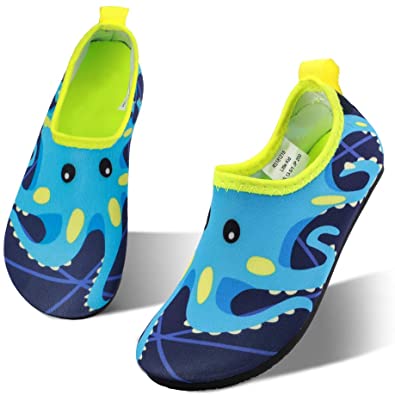 Photo 1 of HIITAVE Kids Water Shoes Quick Dry Swim Barefoot Beach Non-Slip Aqua Pool Socks for Boys & Girls Toddler
Size: 1-1.5 Little Kid