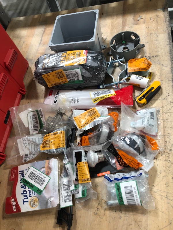 Photo 1 of **NOT REFUNDABLE** BUNDLE OF ASSORTED MISC HOME DEPOT GOODS, TOOLS AND HARDWARE , ELECTRICAL AND PLUMBING ITEMS
