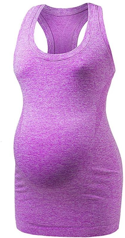 Photo 1 of LWJ 1982 Maternity Activewear Clothes Workout Tank Tops Pregnancy Women Yoga Exercise Athletic Shirt Racerback Sleeveless
2 PACK Size:
Medium-Large Plus