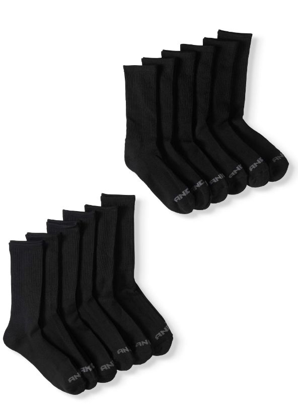 Photo 1 of AND1 Men's Crew Socks, 12 Pack
