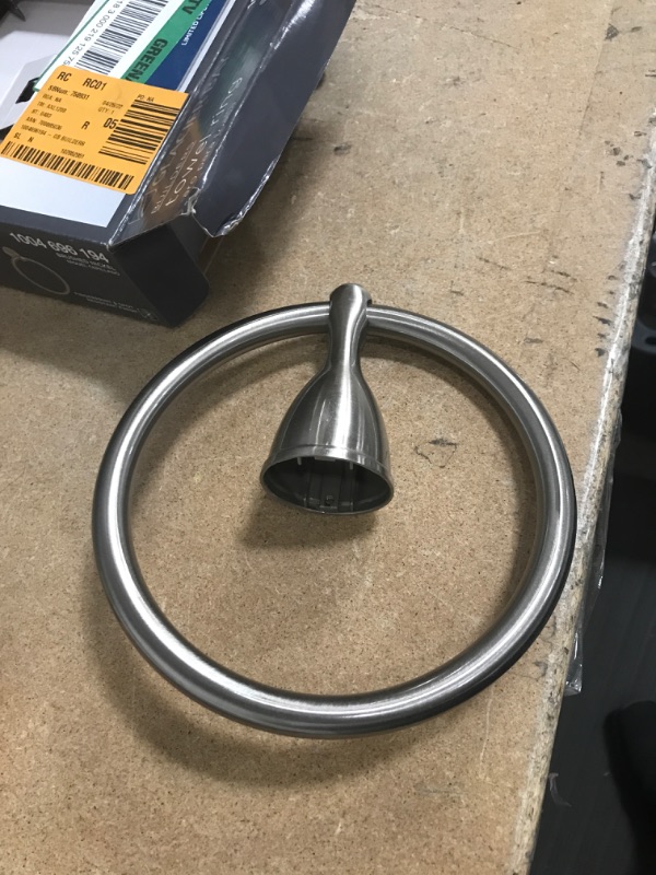 Photo 1 of 
Glacier Bay
Builders Spot Free Towel Ring in Brushed Nickel