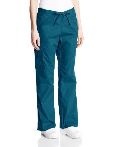 Photo 1 of Dickies EDS Signature Scrubs Pant for Women Mid Rise Drawstring Cargo 86206, L, Caribbean Blue
Size: Large