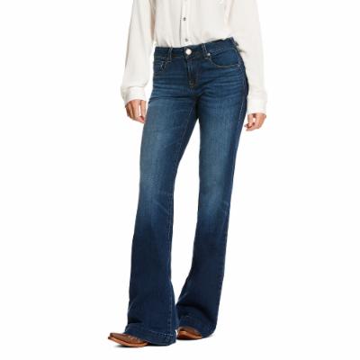 Photo 1 of Ariat Kelsea Mid-Rise Wide Leg Trouser Jean - Blue 33/32, Women's
Size: 33 R