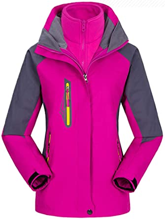 Photo 1 of AbelWay Women's Mountain Waterproof Windproof Fleece 3 in 1 Jacket Ski Hooded Rain Coat
SIZE: LARGE