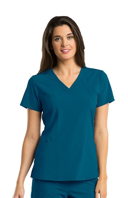 Photo 1 of Barco One Women's 4-Pocket Princess Seam V-Neck Scrub Top - 5105
Size: Medium