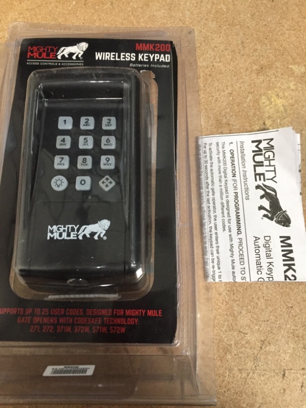 Photo 2 of Mighty Mule
Digital Keypad for Mighty Mule Automatic Gate Operators