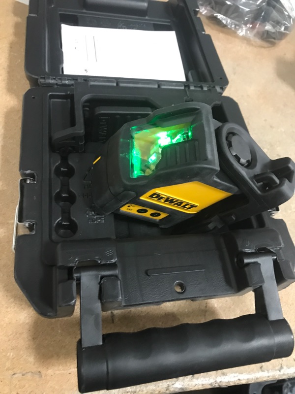 Photo 2 of DEWALT
165 ft. Green Self-Leveling Cross Line Laser Level with (3) AAA Batteries & Case