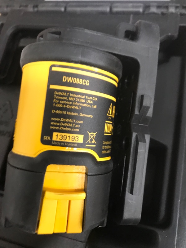 Photo 3 of DEWALT
165 ft. Green Self-Leveling Cross Line Laser Level with (3) AAA Batteries & Case