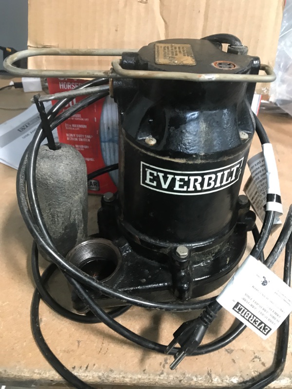 Photo 2 of ***PARTS ONLY*** Everbilt 3/4 HP Pro Snap Action Sump Pump